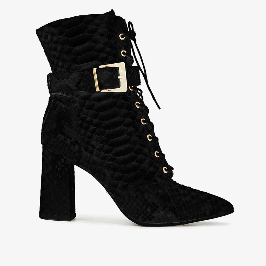 Calçado Fechado Feminino Bota Cobra Verdadeirapreto 142682