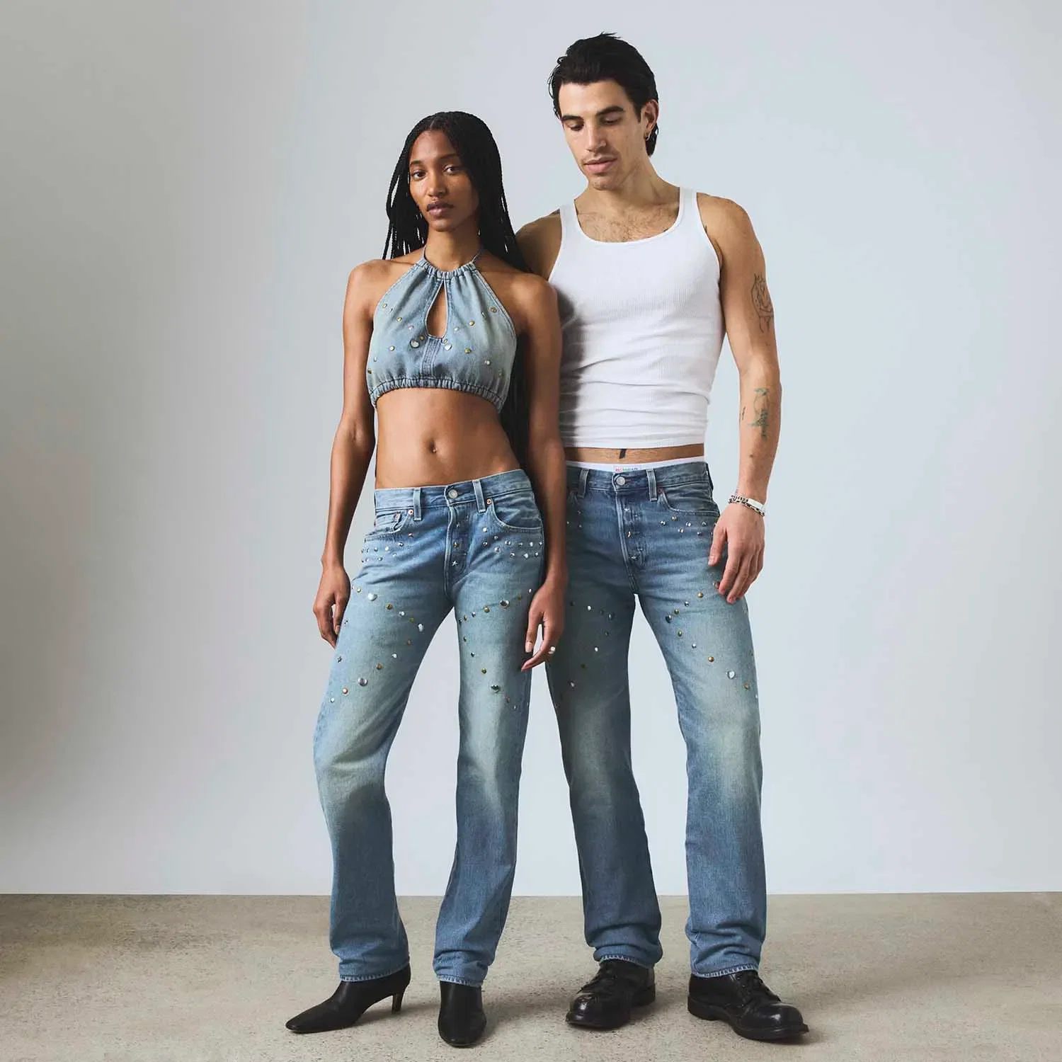 Calça Jeans Levi's® 501® Pride Road Worn Lavagem Média — imagem 1