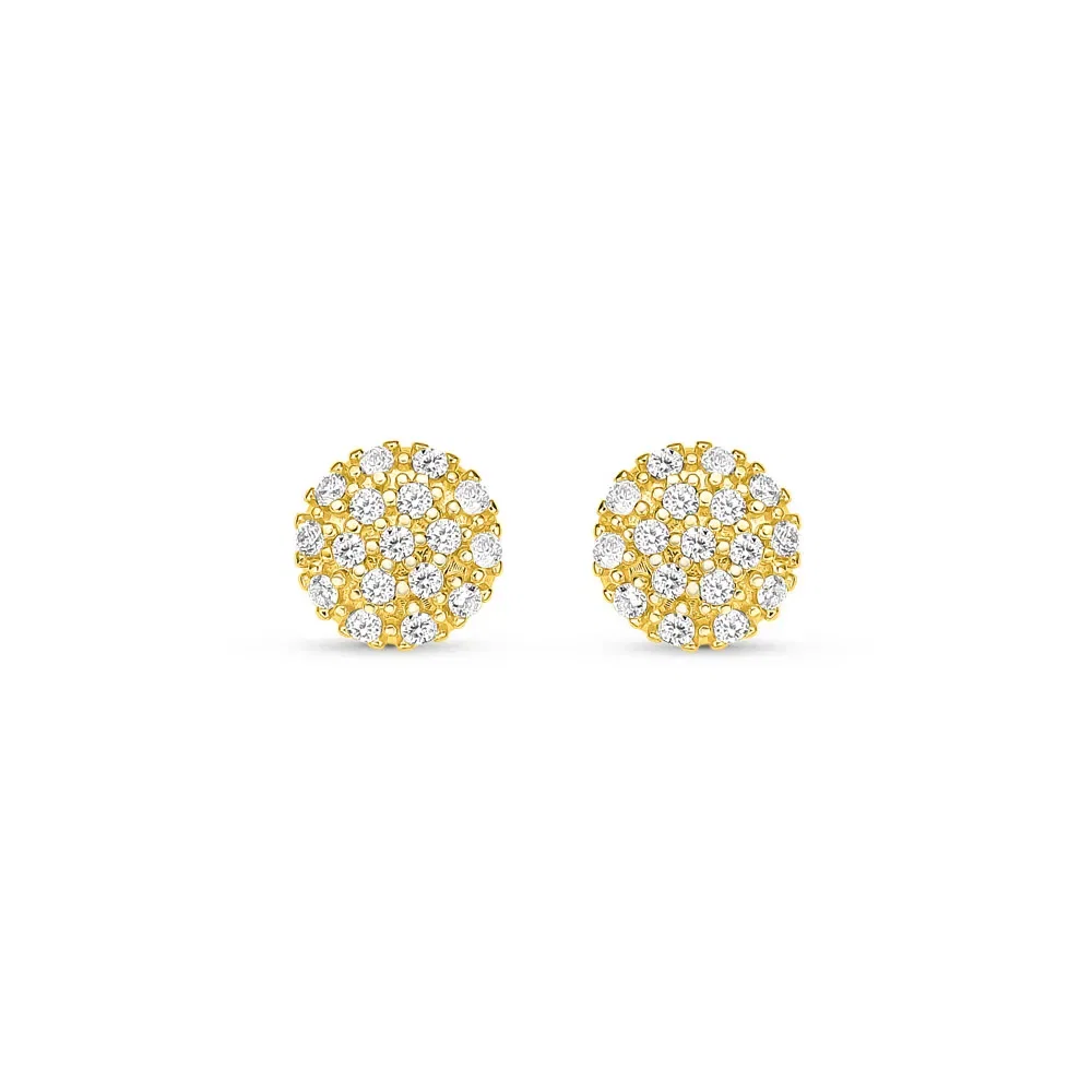 Brinco Pavê em Ouro Amarelo 18k com Diamantes — imagem 1