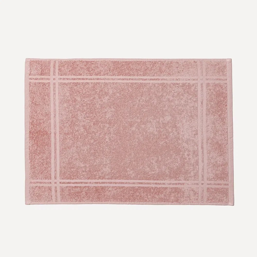 Toalha de Piso 100% Algodão Metrópole Rosa Vintage