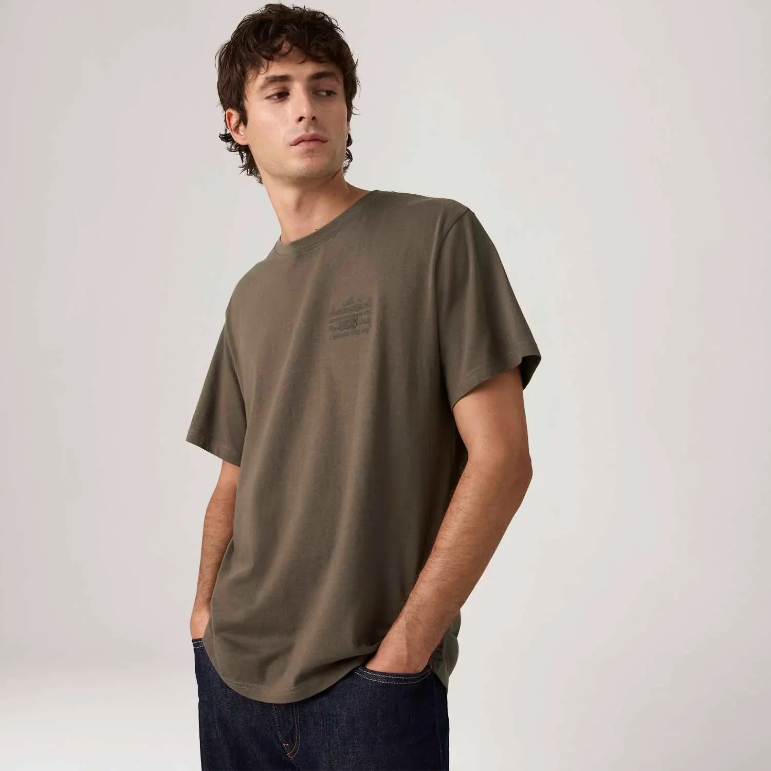 Camiseta Levi's® Graphic Marrom Manga Curta — imagem 1