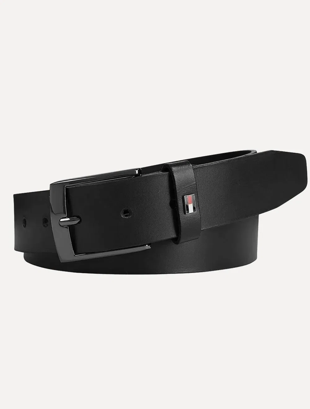 Cinto Tommy Hilfiger Masculino Couro Adan Leather Preto
