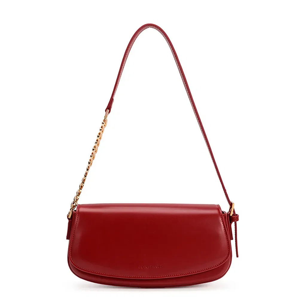 Bolsa Baguete Corrente Vermelha