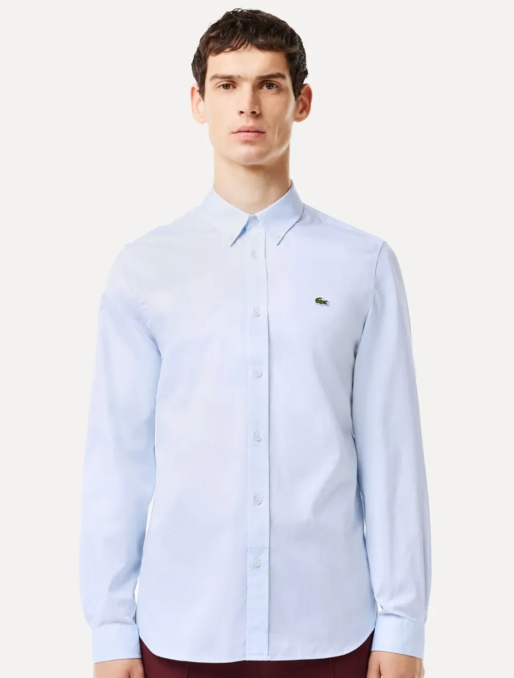 Camisa Lacoste Masculina Regular Premium Cotton Azul — imagem 1