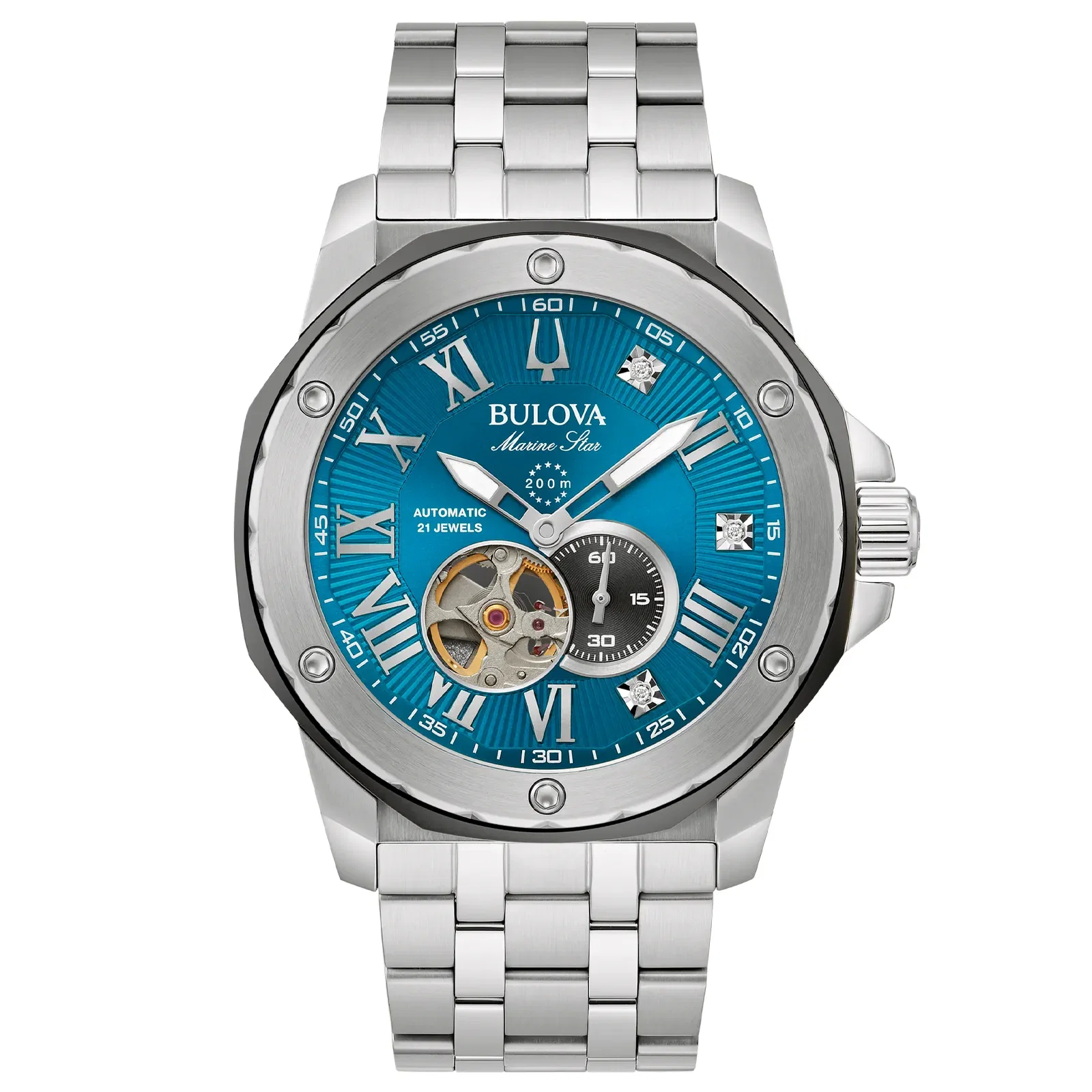 Relógio Bulova Marc Anthony Masculino Aço Prata 98d184n