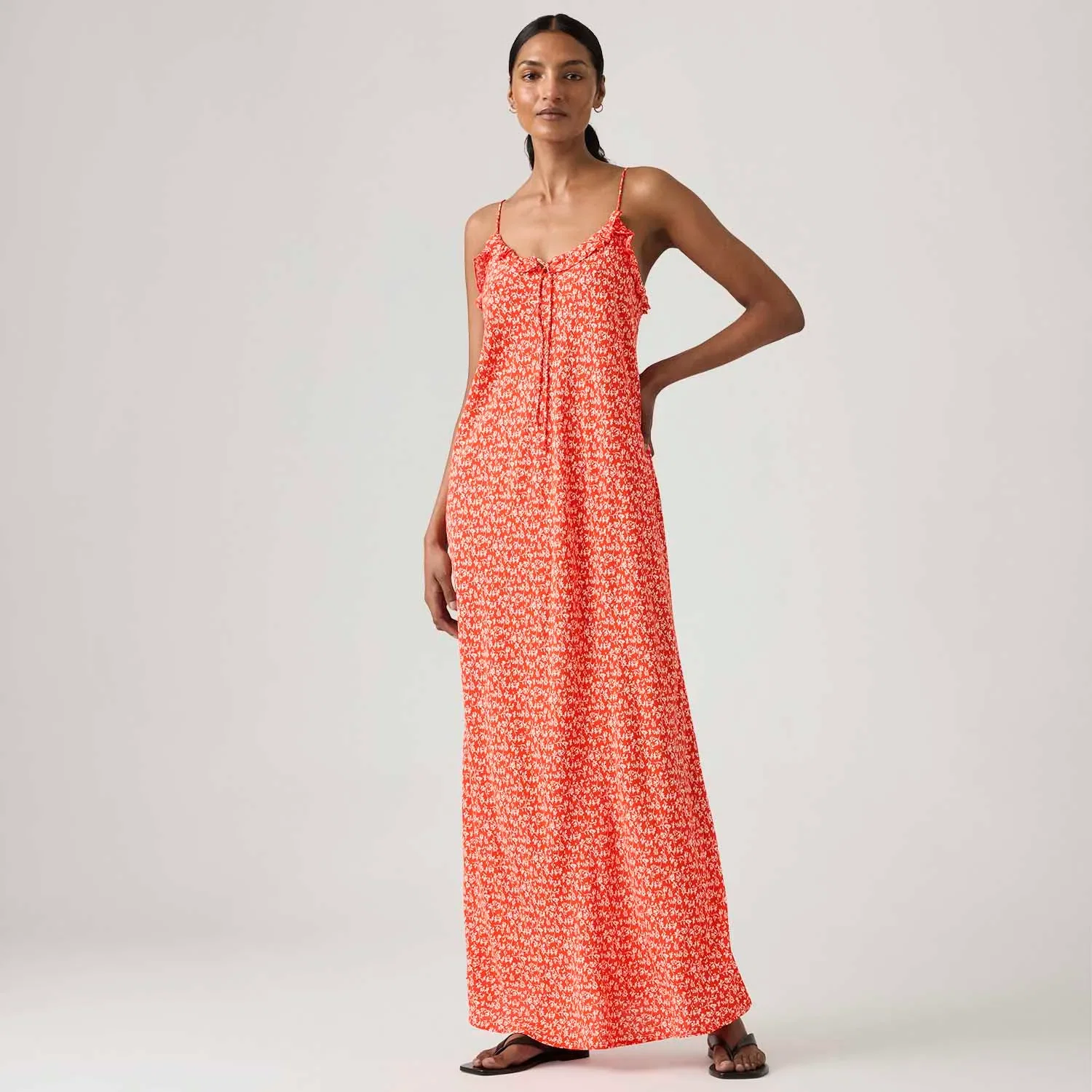 Vestido Levi's® Sarita Midi Slip Dress Vermelho — imagem 1