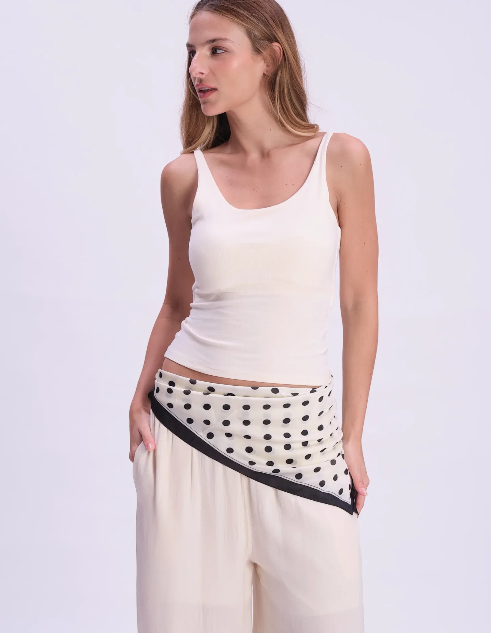Lenco Barrado Poa - Off White