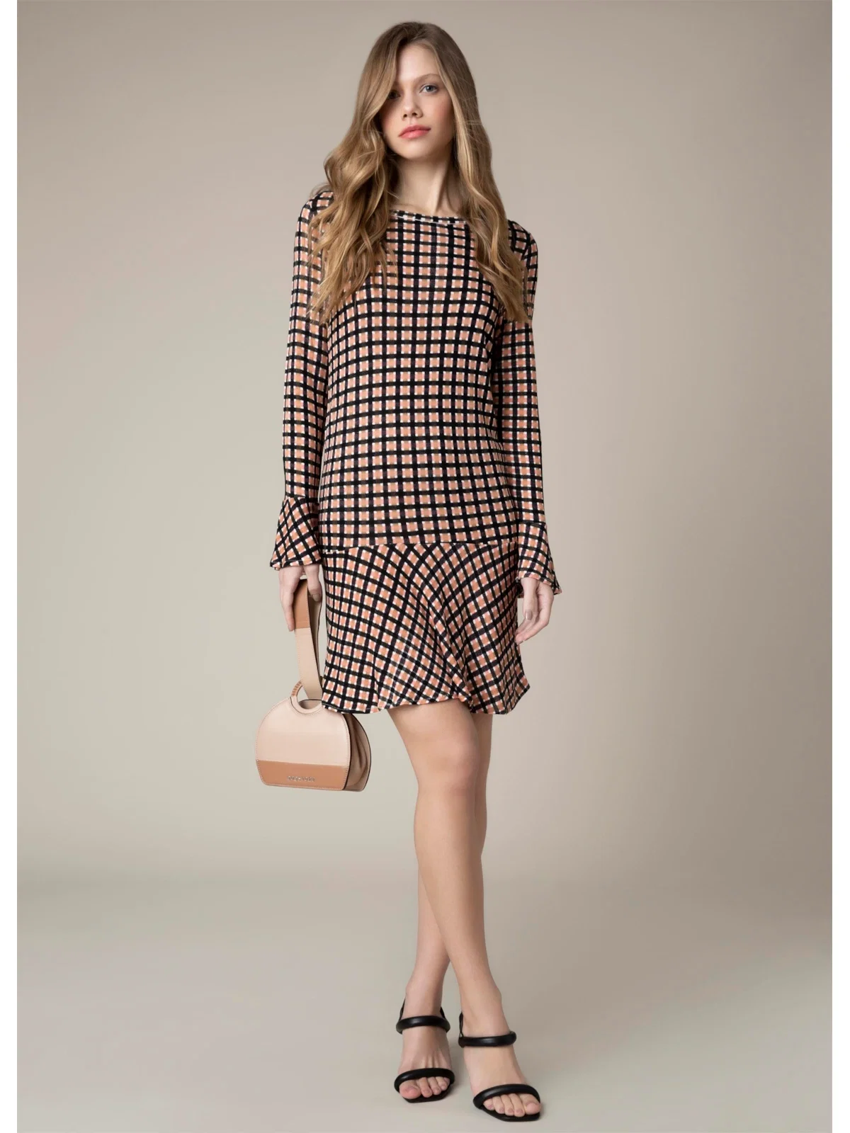 Vestido Xadrez Estampado