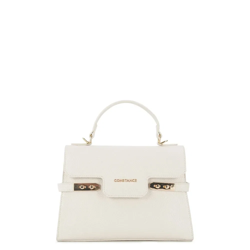 Bolsa Satchel Enfeite Metálico Off White