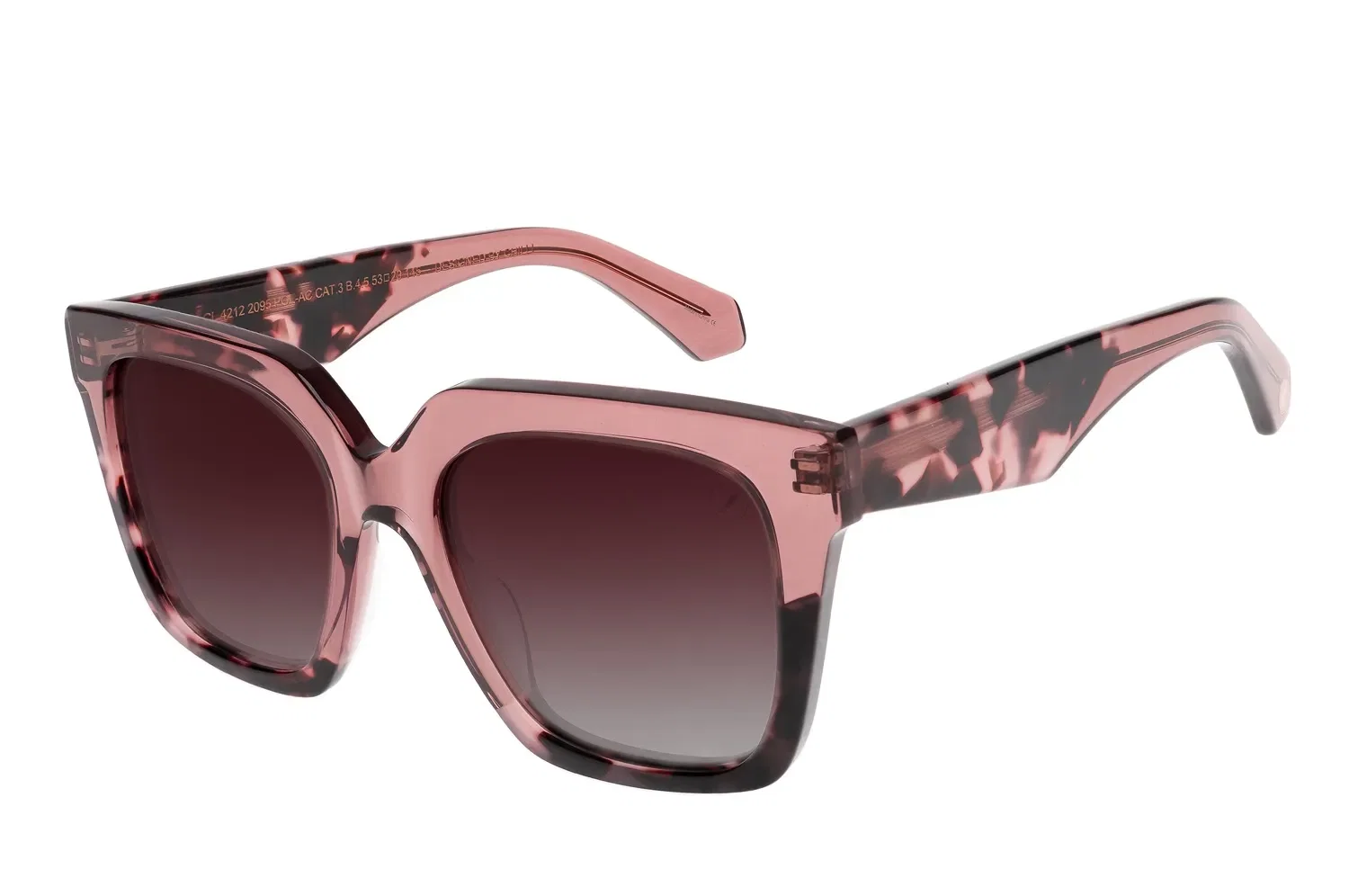 Óculos de Sol Feminino Premium Quadrado Polarizado Degradê Rosé — imagem 1