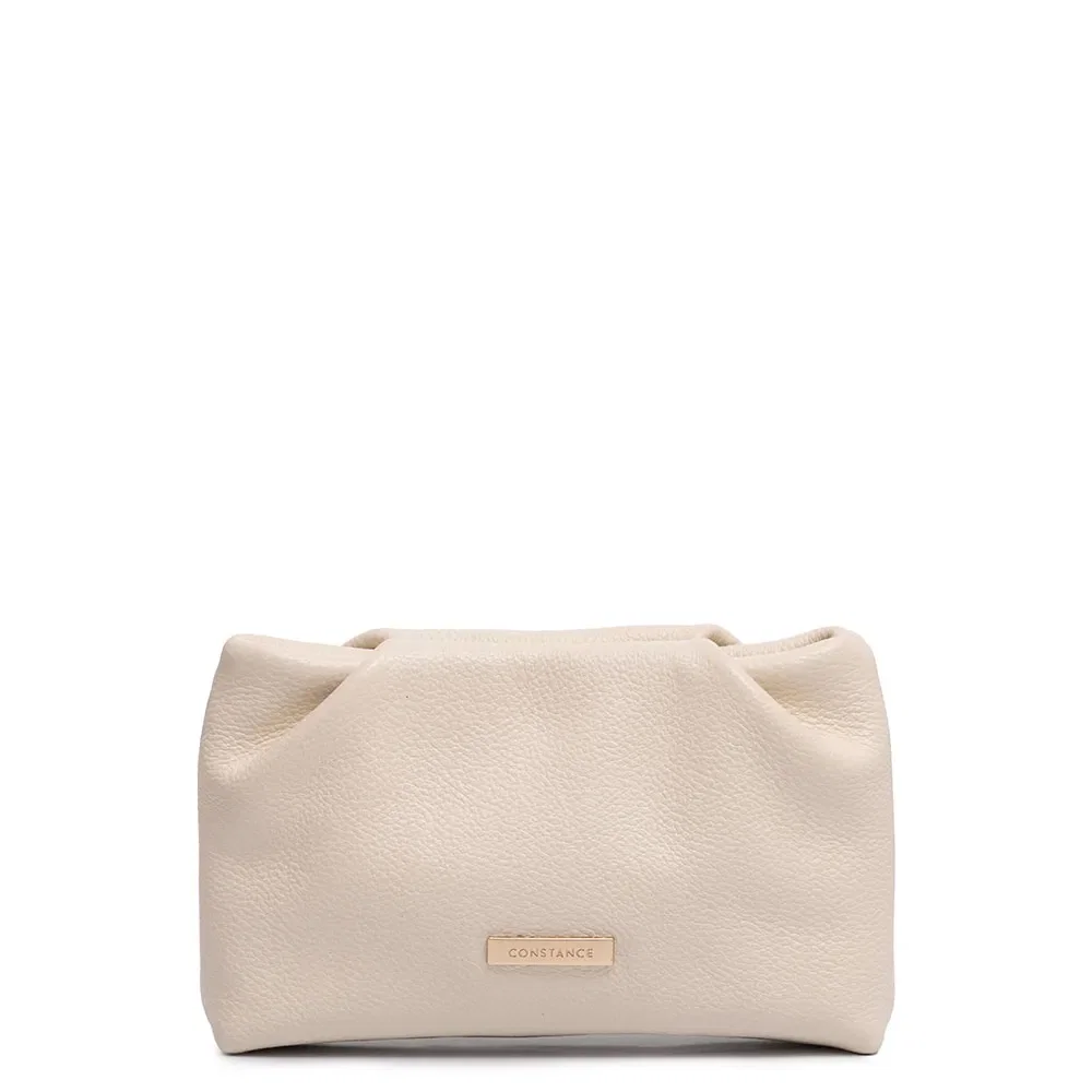 Bolsa Pequena Couro Corrente Off White