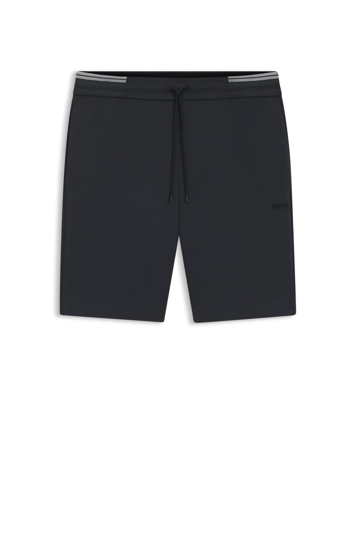 Shorts Em Mistura De Algodão Com Detalhes De Riscas — imagem 1