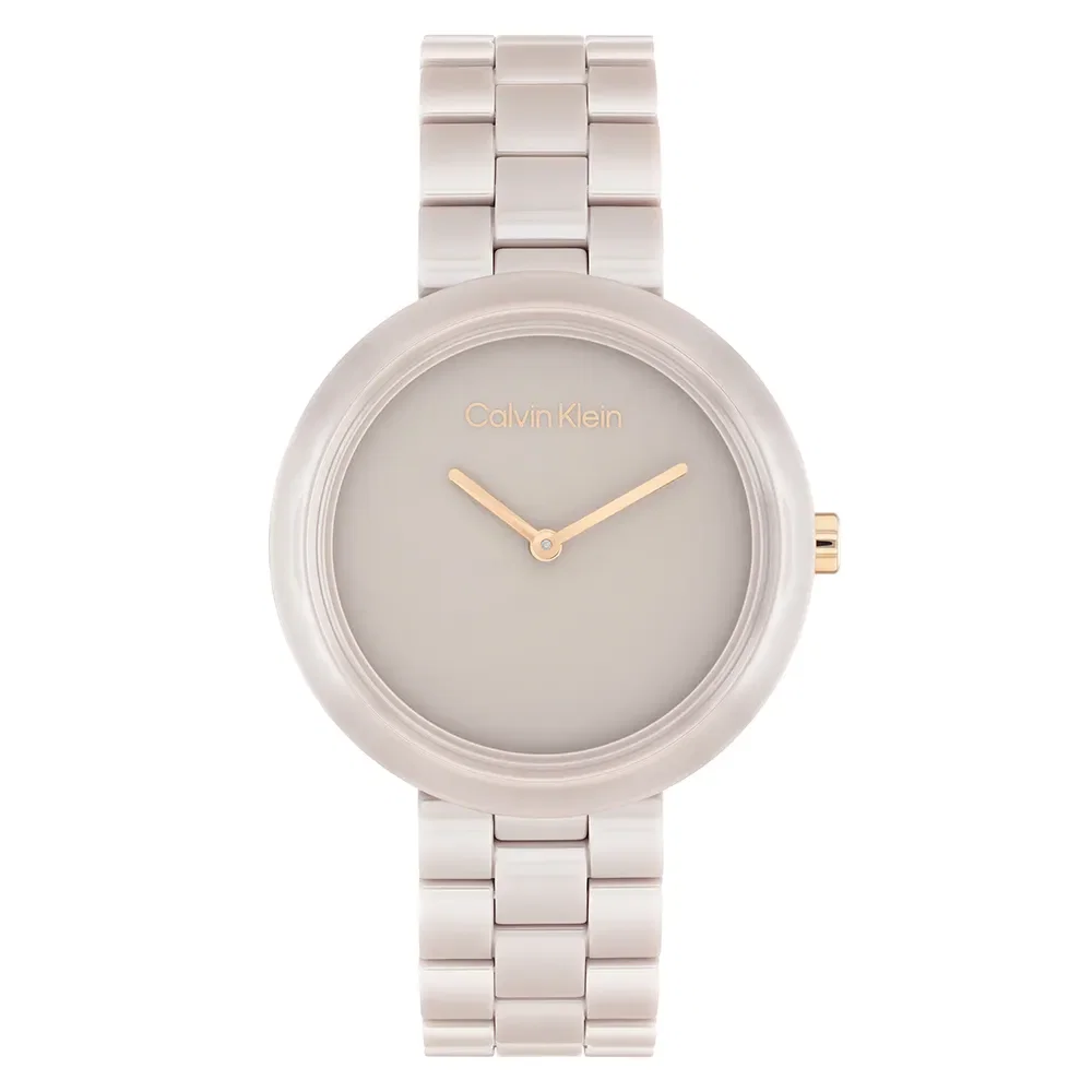 Relógio Calvin Klein Feminino Cerâmica Bege 25100073 — imagem 1