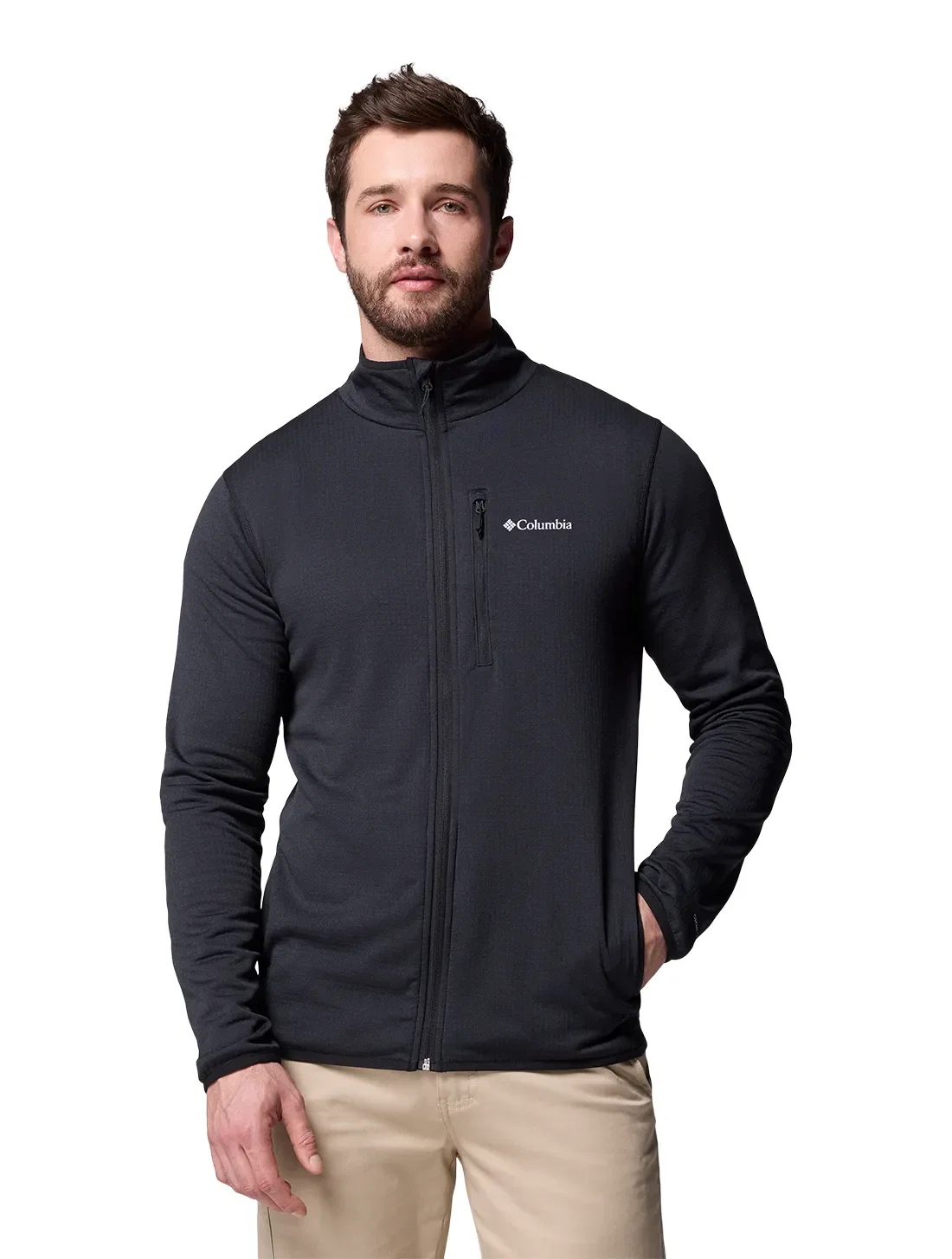 Jaqueta Fleece Columbia Masculino Essential Hike™ Grid Full Zip — imagem 1