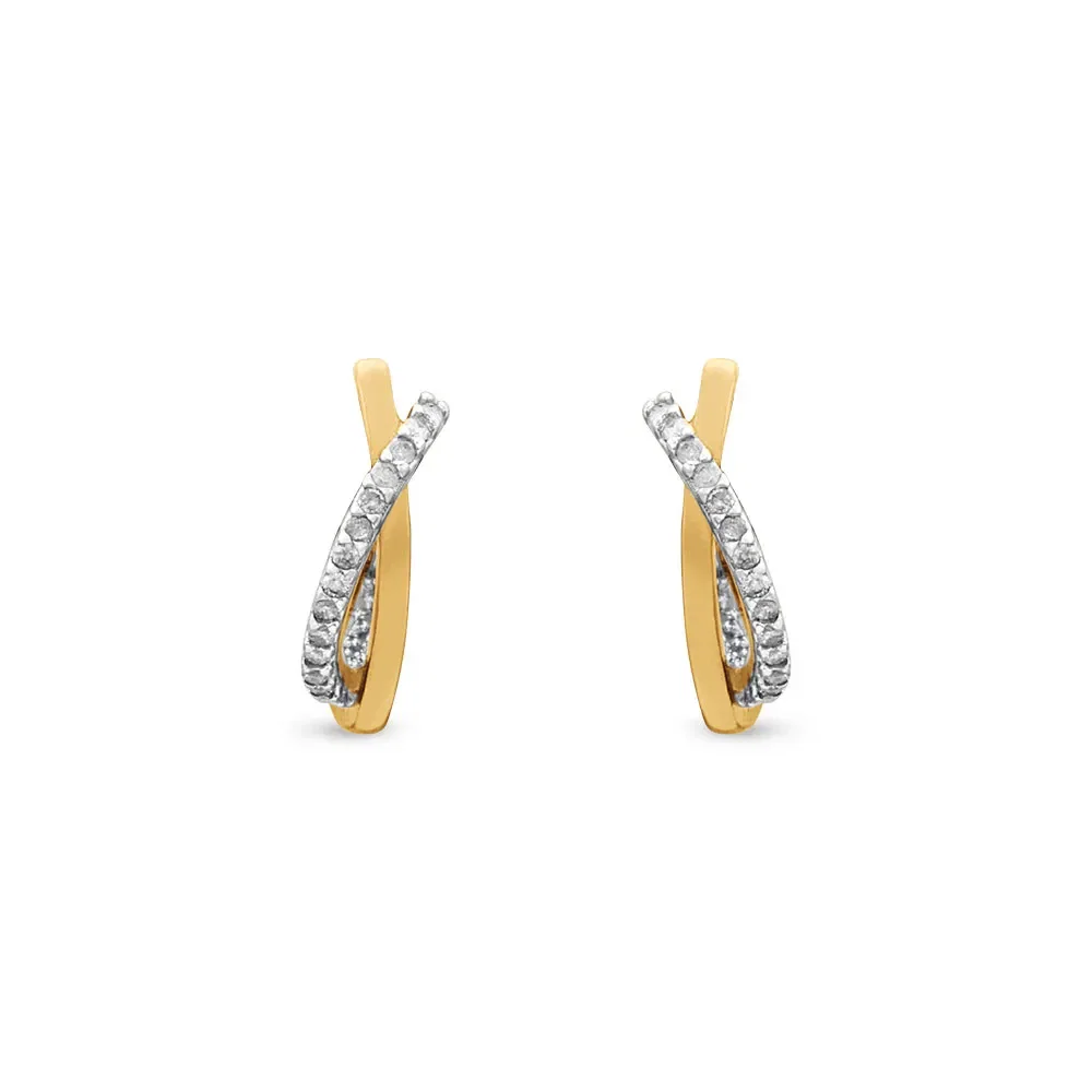 Brinco Estelar em Ouro Amarelo 18k com Diamantes — imagem 1