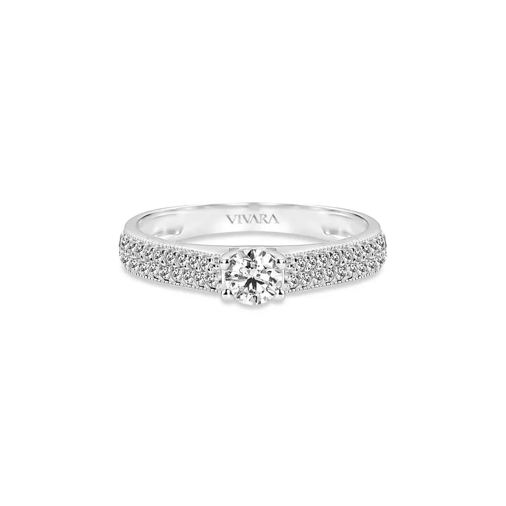 Anel Solitário Promise em Ouro Branco 18k com 0,47ct de Diamante — imagem 1