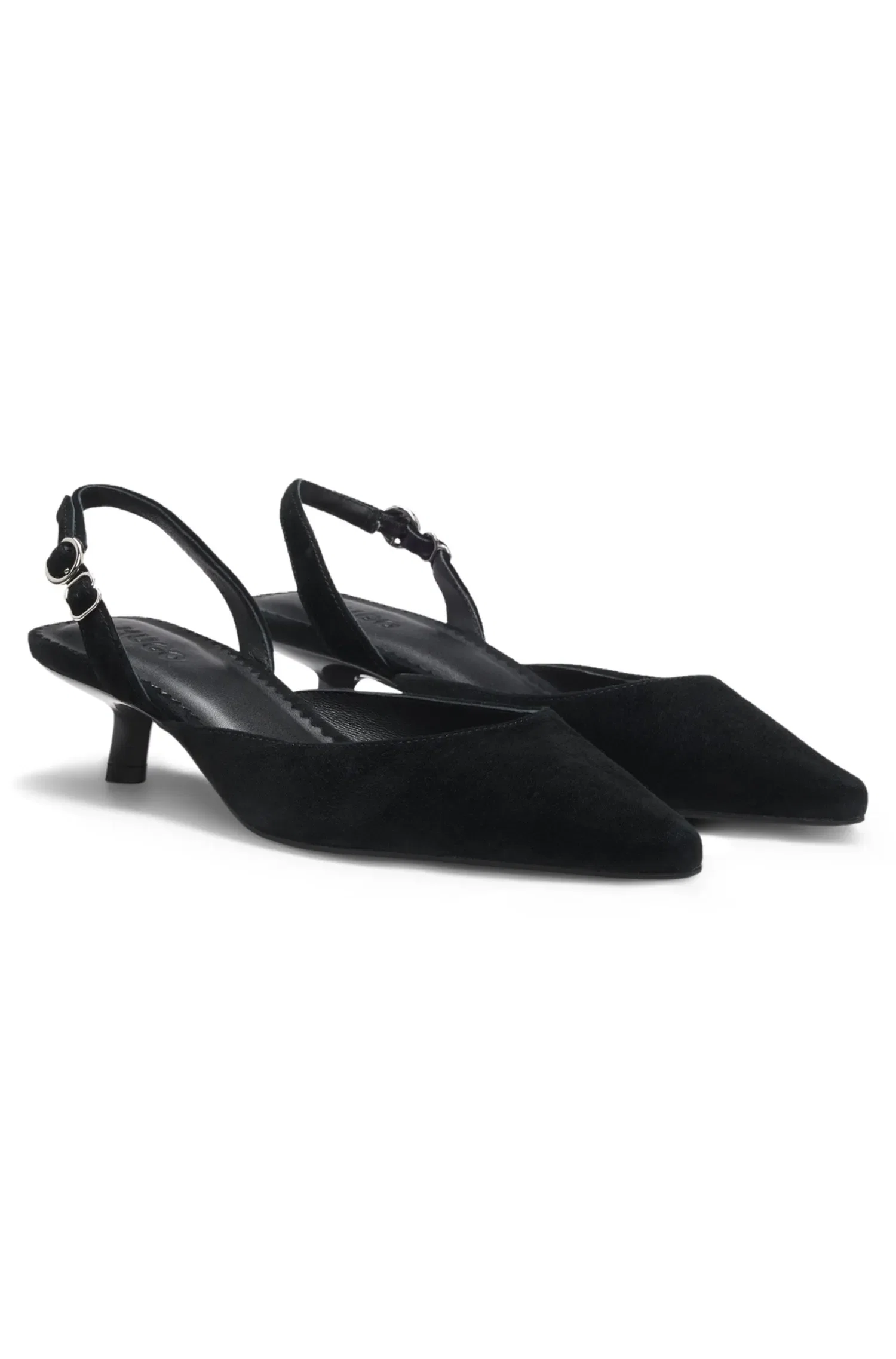 Sapatos De Salto Fino Em Camurça