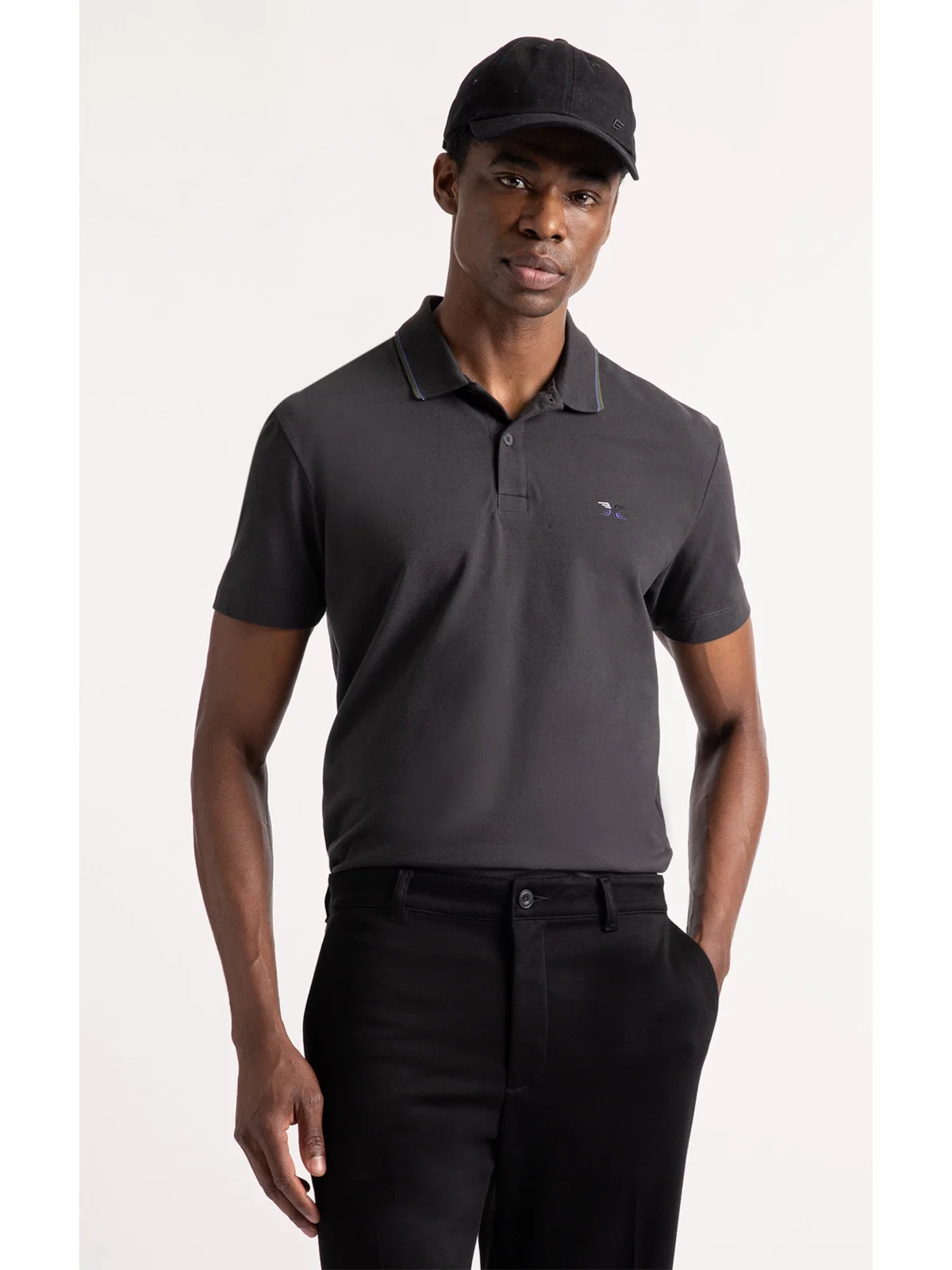 Polo Piquet Easa Colorful Plumbo