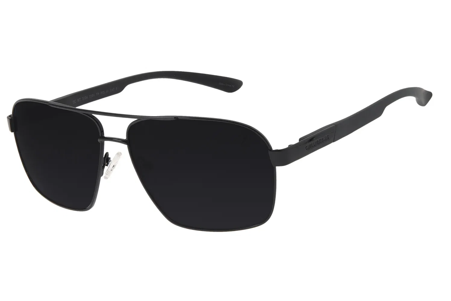 Óculos de Sol Masculino Chilli Beans Executivo Polarizado Preto — imagem 1
