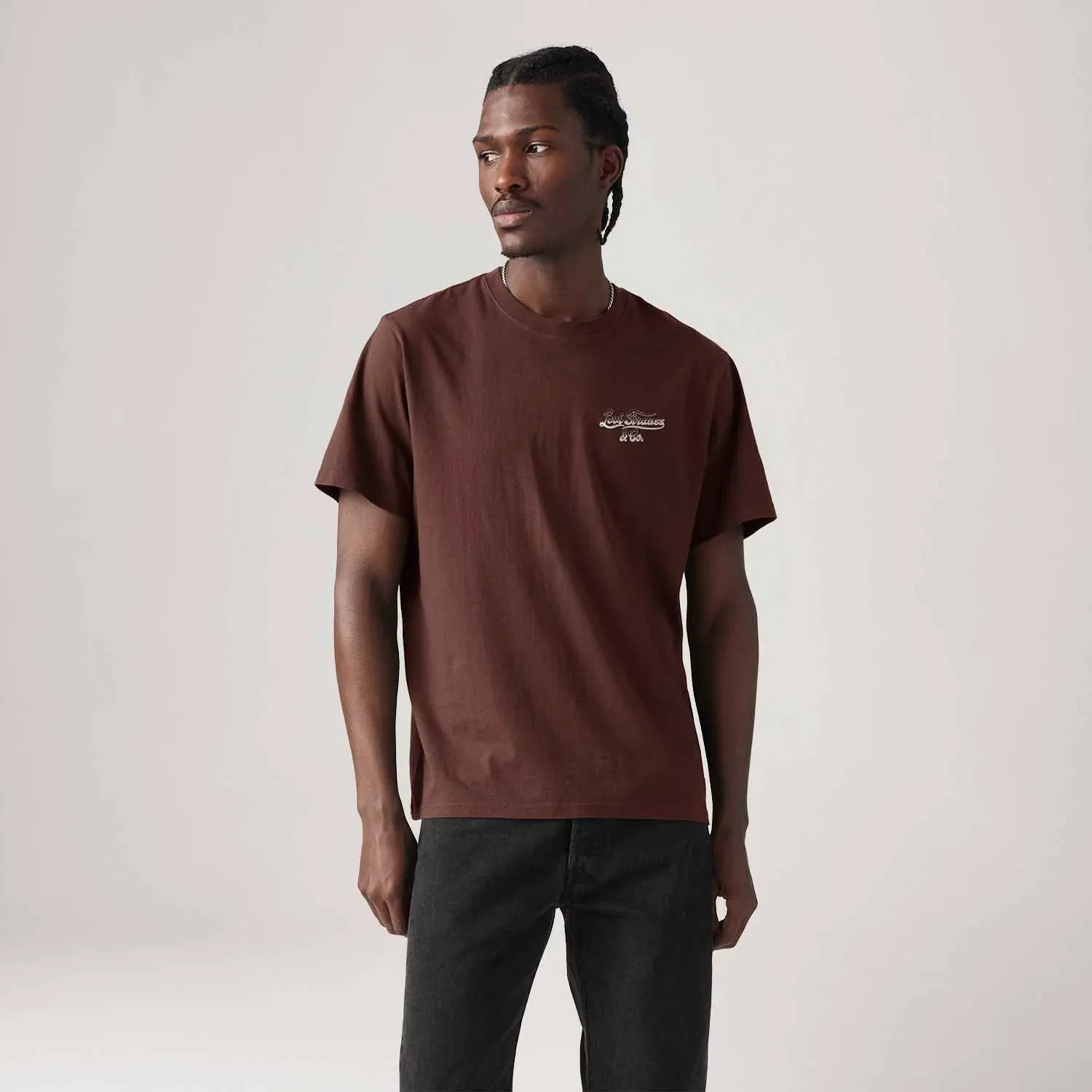 Camiseta Levi's® Relaxed Marrom Manga Curta — imagem 1