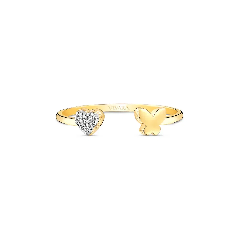 Anel Teens em Ouro Amarelo 18k com Diamantes — imagem 1