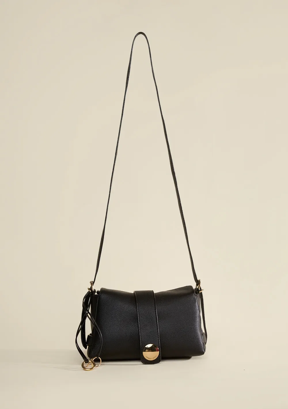 Bolsa Crossbody Com Chaveiro Preto