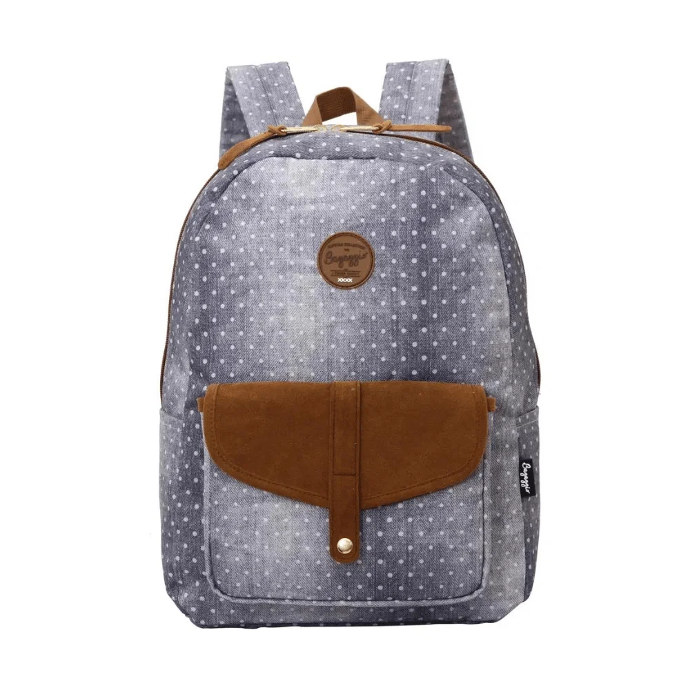 Mochila Feminina White Dots Azul — imagem 1