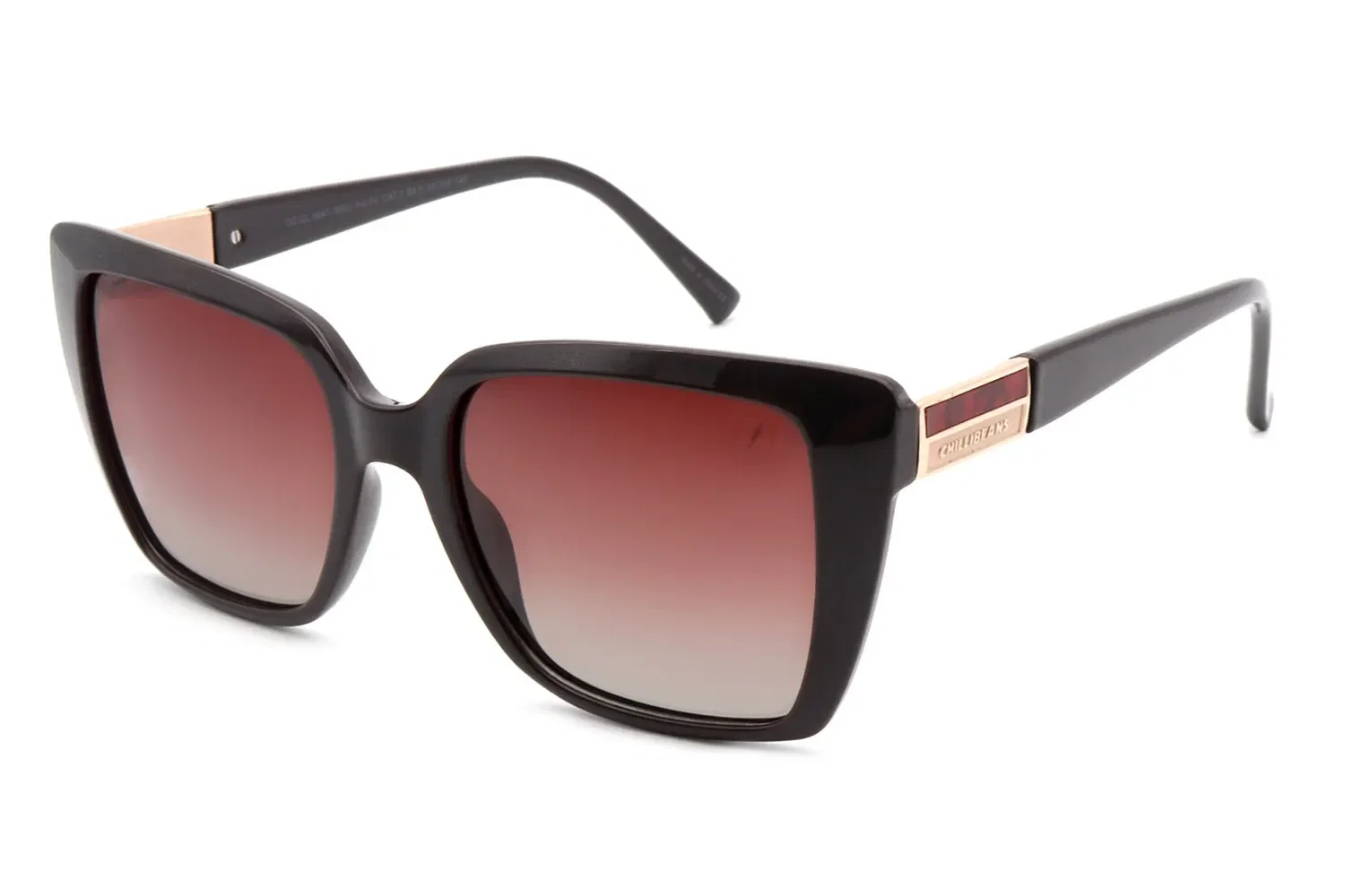 Óculos de Sol Feminino Chilli Beans Clássicos Quadrado Polarizado Marrom — imagem 1