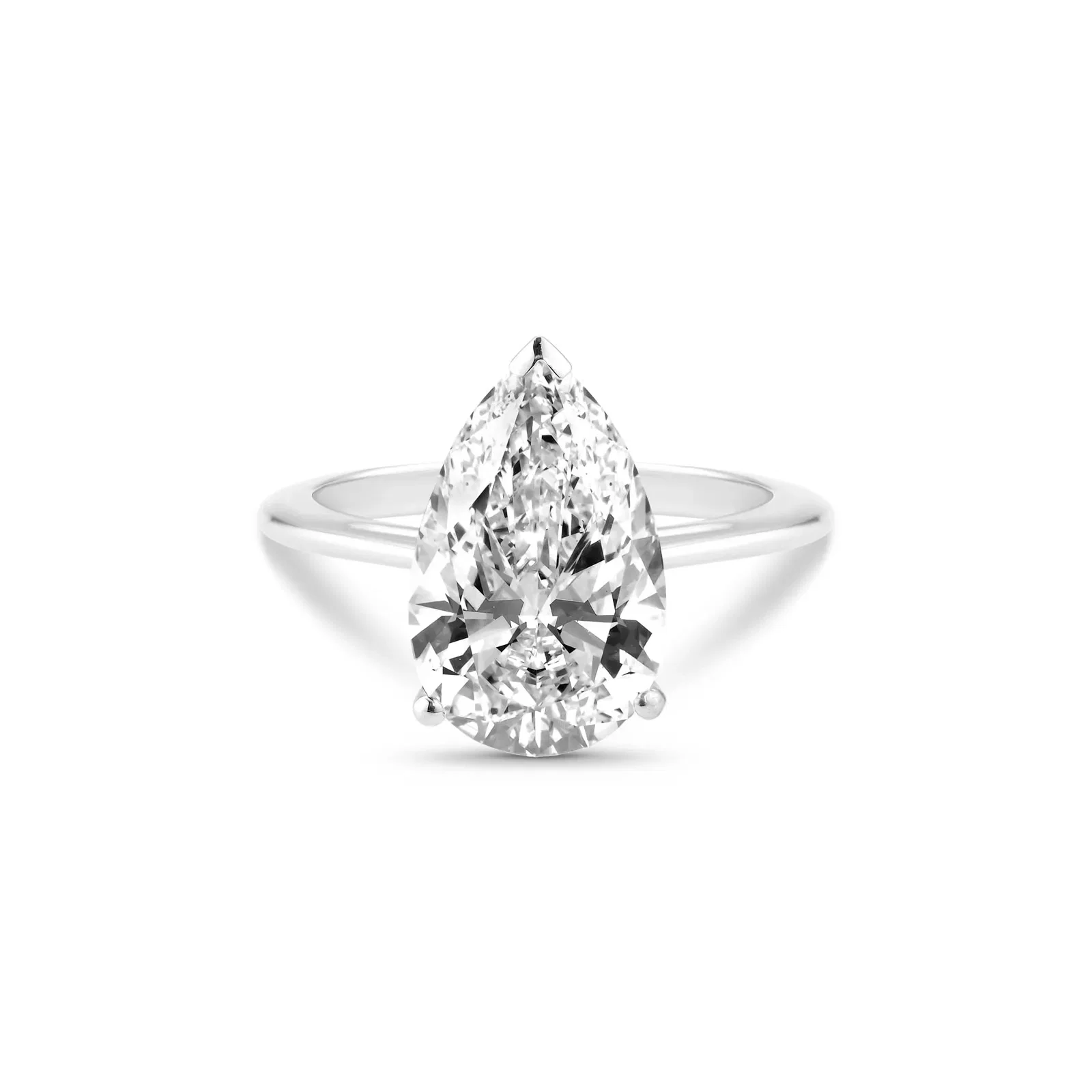 Anel Solitário Cielo Gota em Ouro Branco 18k com Diamante de Laboratório 7 ct — imagem 1