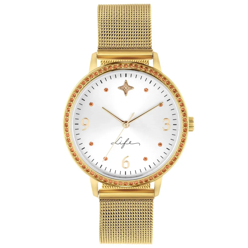 Relógio Life Formatura Feminino Aço Dourado — imagem 1