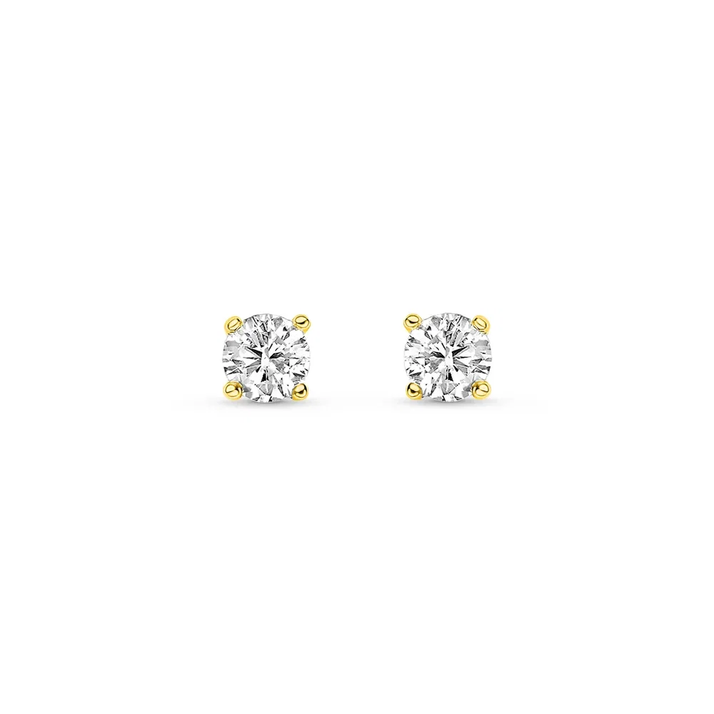 Brinco Solitário Forever em Ouro Amarelo 18k com 0,60ct de Diamante — imagem 1