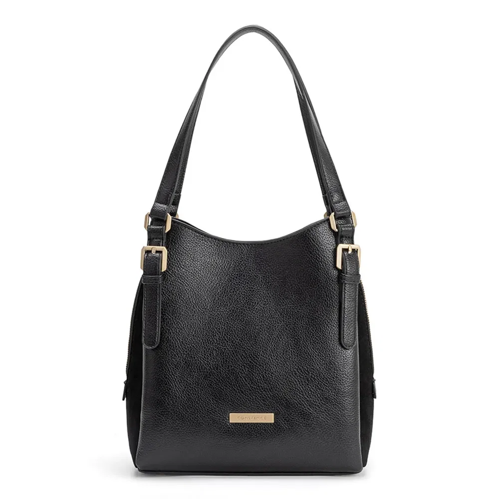 Bolsa de Ombro Fivelas Preta