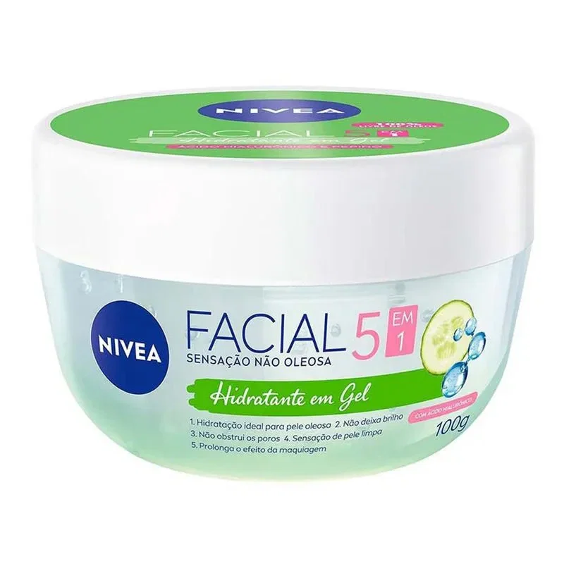 Hidratante Facial em Gel Nivea 5 em 1 Pele Oleosa 100g