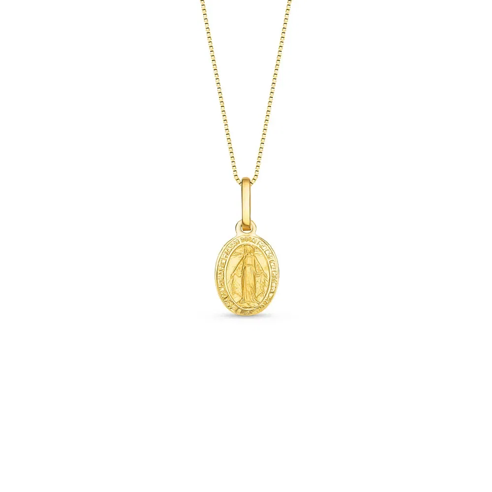 Pingente Medalha N.Sra das Graças em Ouro Amarelo 18k , 13.8mm — imagem 1