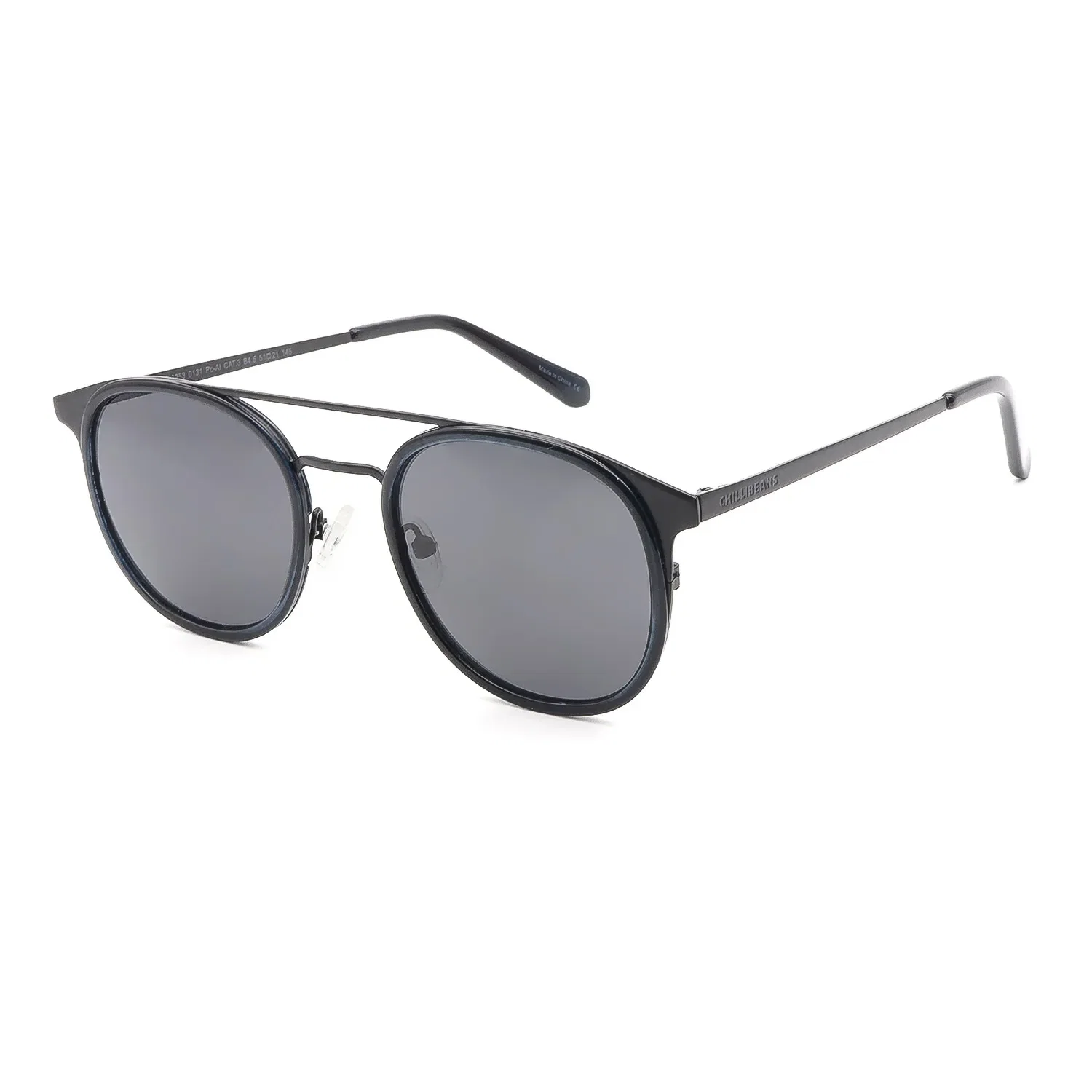 Óculos de Sol Masculino Chilli Beans Trend Redondo Preto Fosco — imagem 1