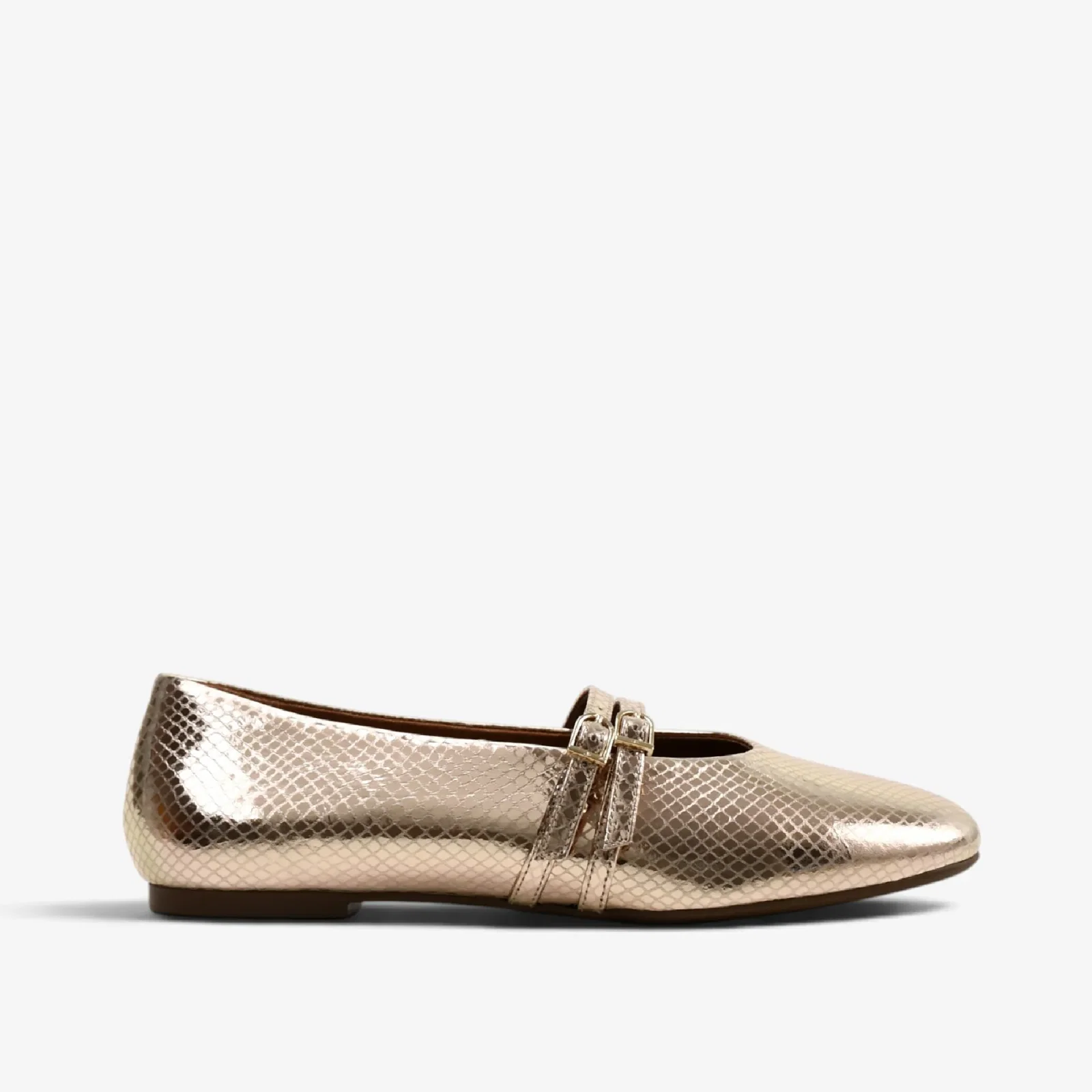 Sapatilha Metal Ouro Champagne Couro — imagem 1