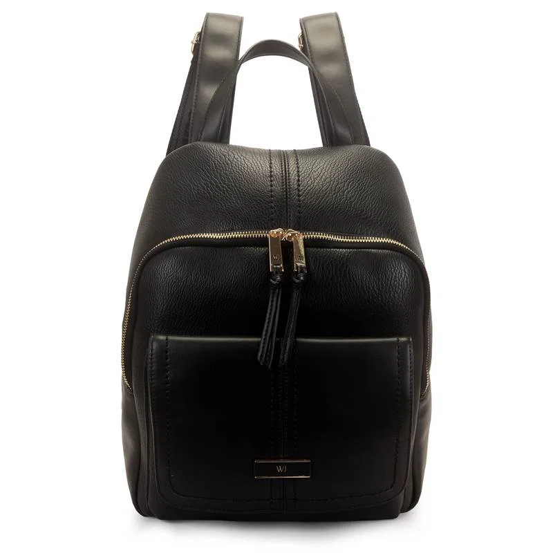 Mochila Grande Com Bolso Frontal Detalhe Costuras